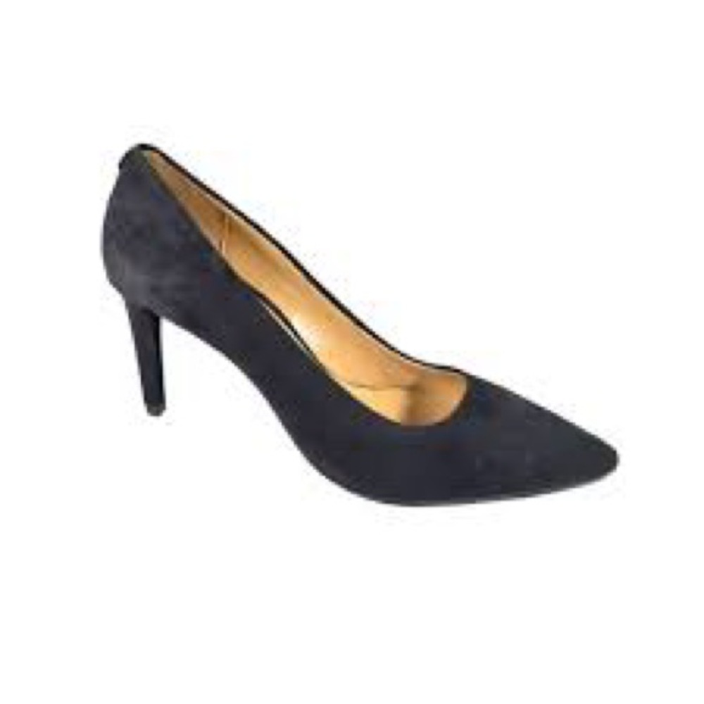NWOT ($160) Michael Kors Dorothy Flex Admiral Blue Suede Pumps Size 9.5